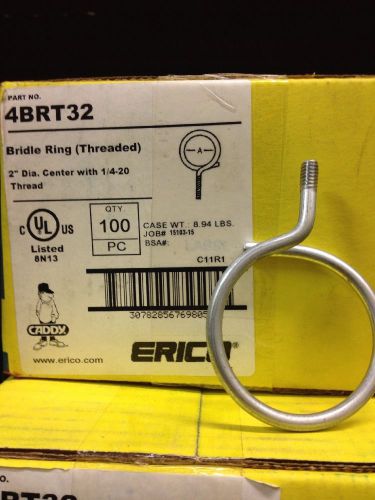 Erico Caddy 4BRT32   2&#034; Bridle Ring Threaded, 100 Count Frre Shipping