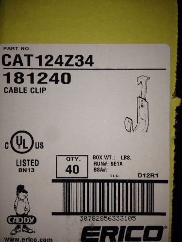 Erico caddy j-hooks for support of data cables. box of 40. for sale