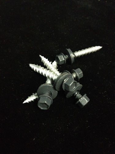 (250) 10x1-1/2 sheet metal screws neo washer (roofing screws) dark bronze for sale