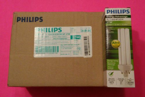 (10) Philips PL-T 32W/830/4P 4 Pin CFL ALTO Energy Advantage Light Bulb 27Watts
