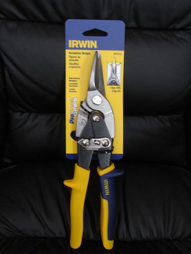 NEW!!! IRWIN Aviation Snips Cuts 18ga Cold Rolled Steel or 23ga Stainless