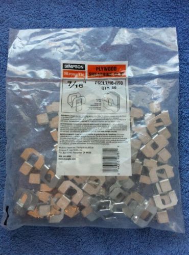 Simpson strong-tie 20-gauge 7/16 in. plywood sheathing clip (50 qty) for sale