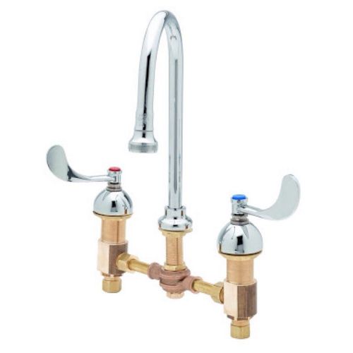 T&amp;S Brass B-2865-06 Medical Faucet 6&#034; Centers Rigid Gooseneck w/Rosespray Wristb