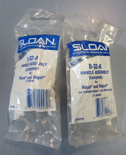 Lot of 2 sloan handle assemblies model b-32-a for royal and regal new for sale