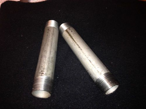 Stainless steel 3/4&#034; pipe nipple -- set of two ---  threaded ends for sale
