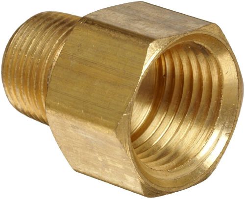 New anderson metals brass pipe fitting, adapter, 3/8&#034; male pipe x 1/2&#034; female for sale