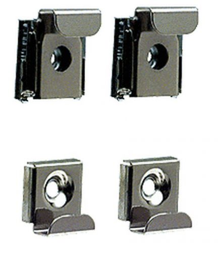 CRL Polished Chrome Plastic Lined Mirror Mounting Clips - Set fo 4
