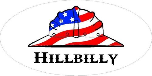 3 - Hillbilly US Flag Hard Hat Redneck Oilfield Toolbox Helmet Sticker H270