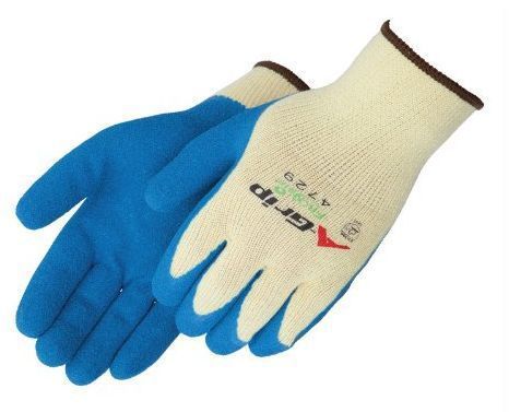 A Grip Latex Dipped Textured Palm Ted Glove Large Gray Pack 4729sp/l