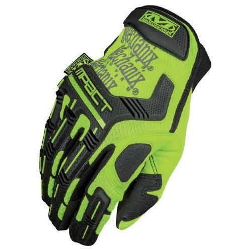 Mechanix wear smp-91-010 safety mpact hi-viz gloves, yellow, large new for sale