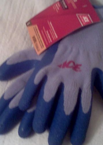 Ace latex coated work gloves sz lg construction yard/garden material handling for sale