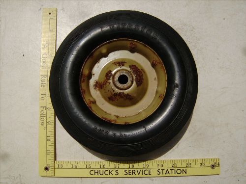 Vintage Firestone Industrial 10 x 2.75 Yellow Wheel &amp; Solid Airless Tire nr