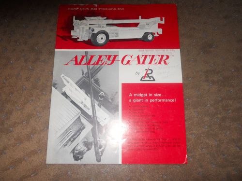 Alley-Gator R Products Brochure circa 1960&#039;s