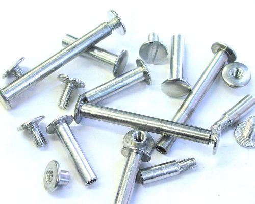61s ps1.75 alm - 100 sets of 1-3/4&#034; aluminum bookbinder chicago screws &amp; posts for sale