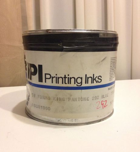 IPI new 5lb can of offset ink PMS 292 Blue, Printmaking, Lithography, monoprint