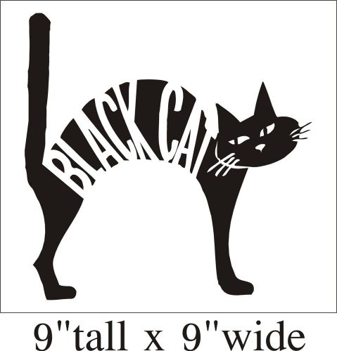 Black Cat Funny Car Truck Bumper Vinyl Sticker Decal Decor Art Gift -1566