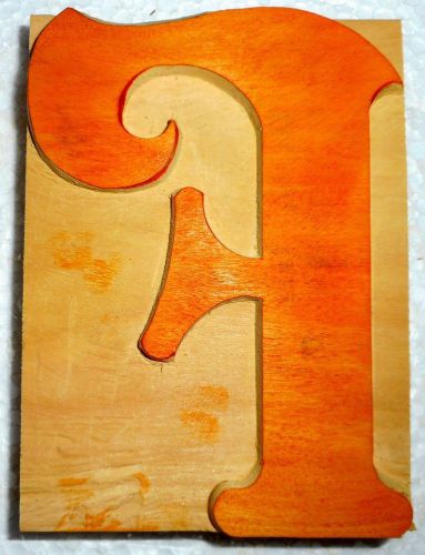 Letterpress Letter &#034;F&#034; Wood Type Printers Block Typography 5 by 3/7 Inches B977