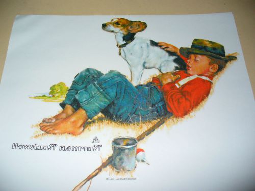 NORMAN ROCKWELL__BOY AND HIS DOG__VINTAGE HEAT ON T-SHIRT TRANSFER_© B&amp;B USA