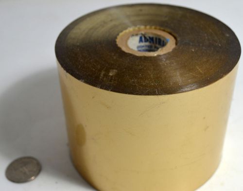 Large Roll of Gold Hot Stamping Foil Admiral Brand Over 2 Lbs 4.5&#034; Diameter