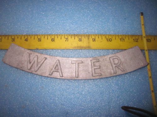 Aluminum foundry utility rocker sign &#034;WATER&#034; pattern lettering manhole cover