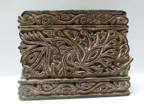Vintage wooden hand carved textile printing on fabric block stamp home decor 104 for sale