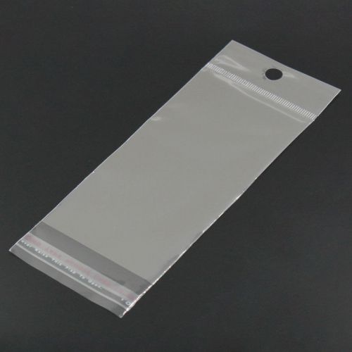 1000PCs Plastic Bags Self Adhesive Seal Transparent 16cmx6cm(Usable 12.2cmx6cm)