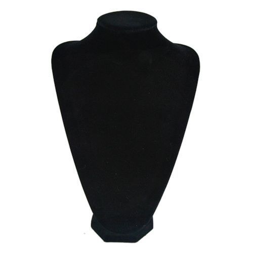 Black Velvet Bust Neck Forms Stand Necklaces Pendants Jewelry Display – L 14&#034;