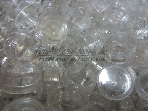 500 Large Clear Plastic Acrylic Jars Containers Lids 20ml 5g