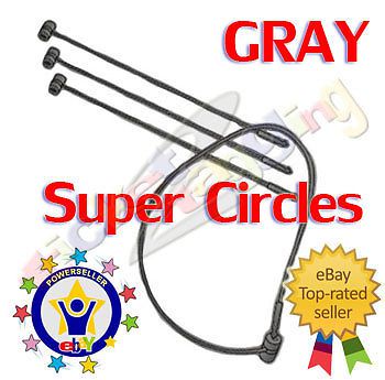 5,000 3&#034; GRAY SECUR-A-TACH SUPER CIRCLES LOOP TAG PRICE TAGGING FASTENERS