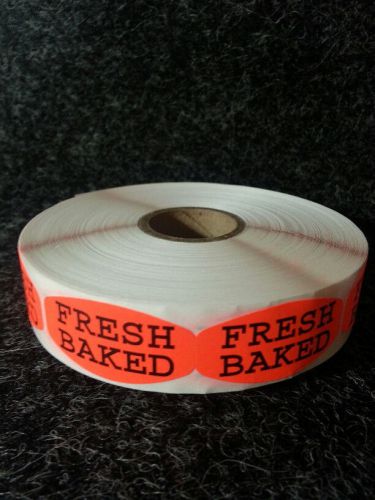 1.5&#034; x .75&#034; FRESH BAKED LABELS 1000 ea PER ROLL 1M/RL STICKERS