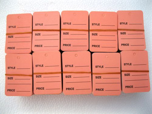 1000 PCS. 1-1/4&#034; W X 1-7/8 H  Pink  Garment  Price Hanging  Lables  Tags