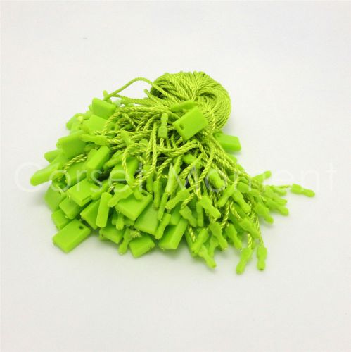 7&#034; Lime Green Tag String Snap Lock Fastener Labeling &amp; Tagging Supplies 100 Pcs