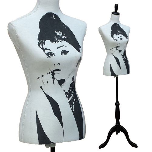 Mannequin dress form decorated size us S/M on wooden stand! paris audrey monroe