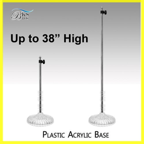 Mannequin Stand - Metal Post + Acrylic Base for Hollow Back Mannequin up to 38&#034;