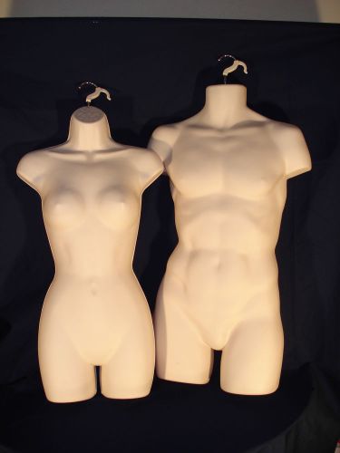 Flesh female &amp; male body form mannequins (2 pcs) new for sale