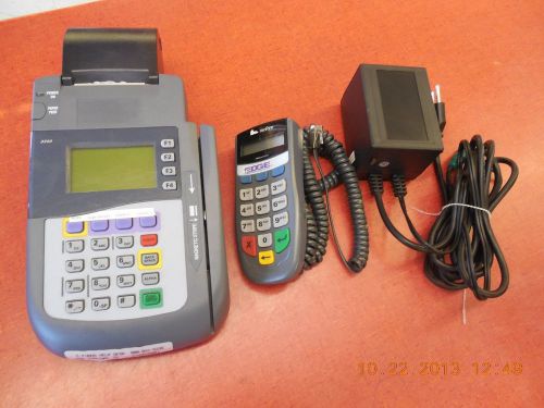 verifone 3200 credit card machine &amp; pinpad 100se &amp; power core works