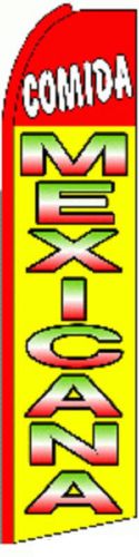 COMIDA MEXICANA 11.5&#039; TALL BUSINESS SWOOPER FLAG BANNER