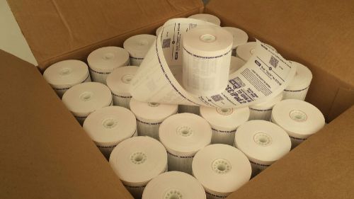 3 1/8&#034; x 220&#039; Thermal Receipt Paper, Printed Logo Discontinued, 50 Rolls