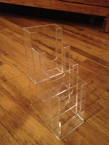 4 TIER CLEAR BROCHURE HOLDER 4 POCKETS - CASE OF 10 - SUITABLE FOR TRIFOLDS