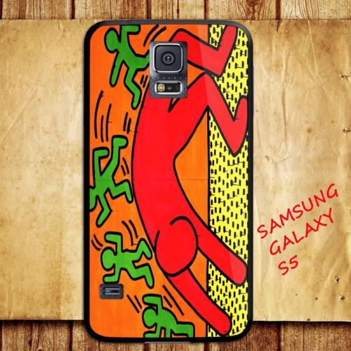 iPhone and Samsung Galaxy - Keith Haring Wonderful Green Red Yellow - Case