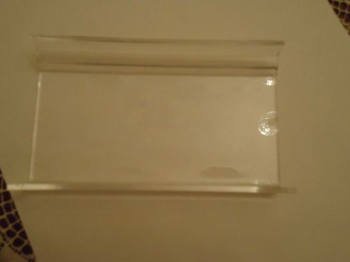 Lot of 6 small clear acrylic slatwall shelves with front lip 5 3/4&#034; x3&#034; for sale