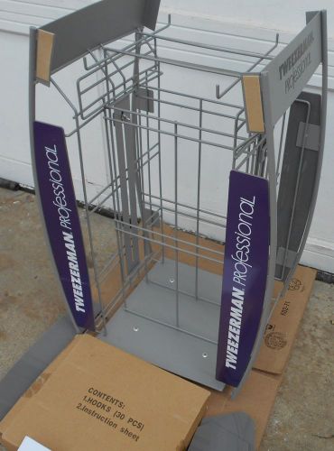Tweezerman pro retail spinner counter top display rack revolving peg + 30 hook for sale