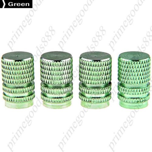 4 x Car Alloy Tire Caps Decoration Valve Stem Cap Cover Deal Free Shipping Green