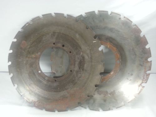 Two buzz saw circular mill  blades 20 inch 25 tooth industrial  wood cutting for sale