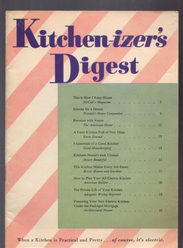 VINTAGE EPHEMERA ? 88AA  KITCHEN-IZER&#039;S DIGEST 1950?  36 PGS