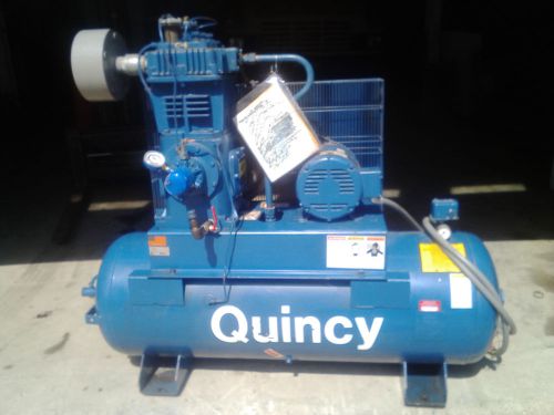 Quincy 340 Air Compressor MOR340ST 7.5HP Baldor Motor 3 phase 208/230/460 Volts