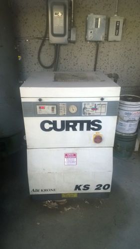 Curtis electric 20 hp compressor w/ electronic dryer for sale