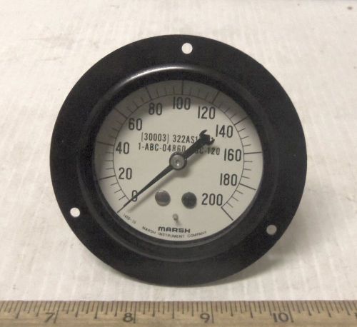 Marsh instrument co dial indicating pressure gage p/n: 1-abc-04860-agc-120 (nos) for sale