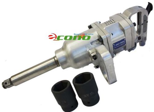 1900 ft-lbs 1&#034; air impact wrench gun long shank commercial truck  w /2 sockets for sale
