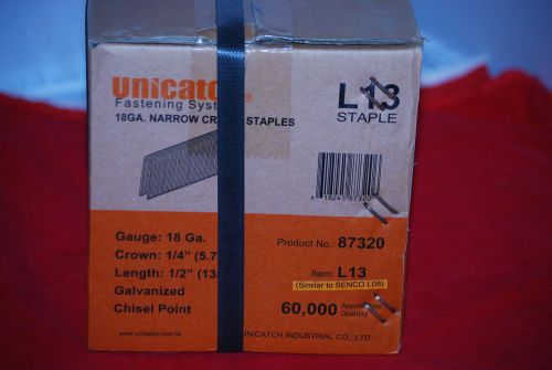 1 case l08-1/2&#034;(1/4&#034; crown)18 gauge l/90 sereis galvanized staples 12 boxes/case for sale